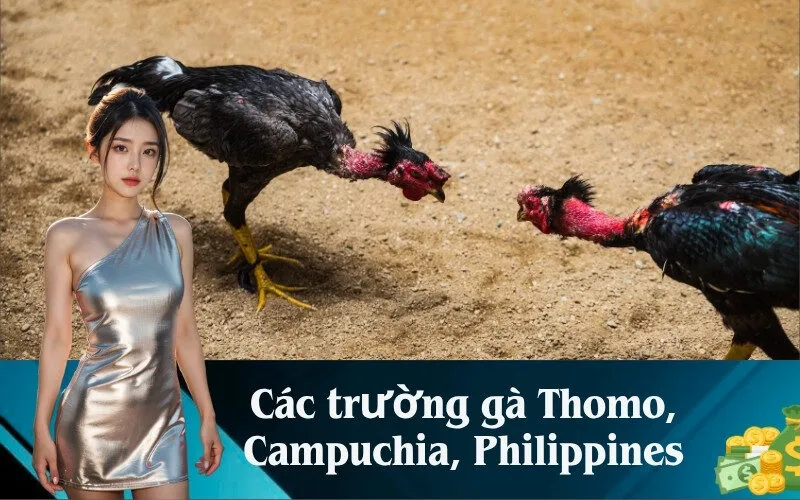 Các trường gà Thomo, Campuchia, Philippines